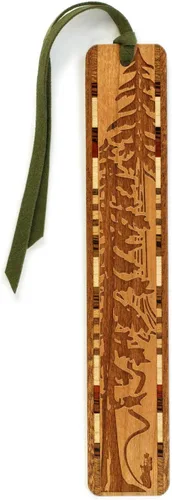 Vista 8 de Bigfoot Sasquatch - Marcapáginas de madera Grabado criptídico legendario Regalo para fanáticos de Bigfoot, excursionistas y amantes