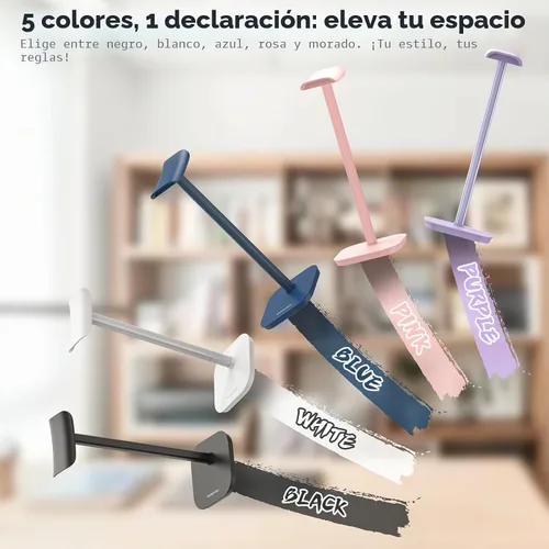 Vista 3 de Soporte para Auriculares, Soporte para Auriculares de Escritorio con Base Pesada, Soporte de Escritorio para Auriculares de Aluminio para Gaming
