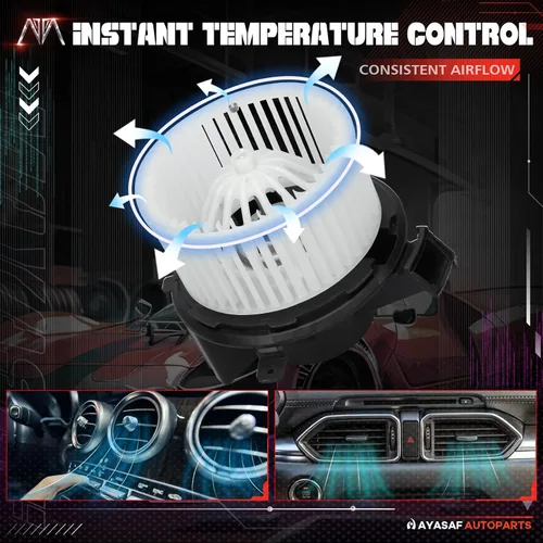 Vista 5 de 700285 Conjunto de motor de ventilador HVAC con jaula de ventilador para Nissan 2012 2013 2014 2015 2016 2017 2018 2019 Versa, para Versa Note
