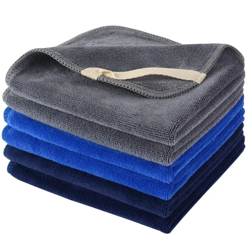 Vista 62 de SINLAND Paños faciales de microfibra de secado rápido toallita de lavado de 8 x 8 pulgadas paño de lavado facial absorbente suave paños removedores