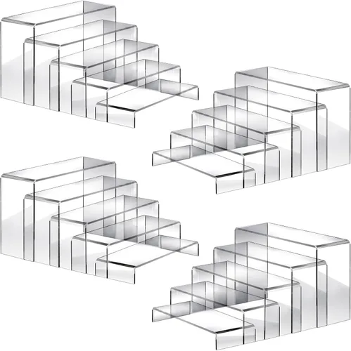 Vista 9 de Fixwal - Juego de 2 soportes de acrílico transparente para cupcakes