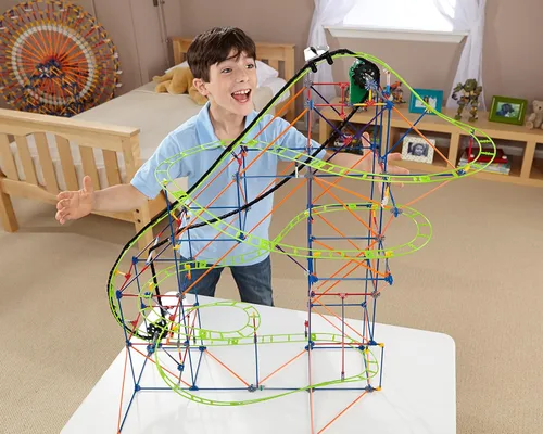 Vista 7 de K'NEX 51438 Typhoon Frenzy - Juego de construcción de montaña rusa, gris, mediano