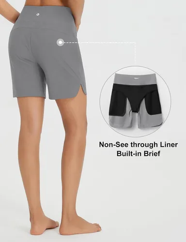 Vista 78 de baleaf Traje de baño de cintura alta de 3, 5, 7, 9 pulgadas, para mujer, de secado rápido, con bolsillos