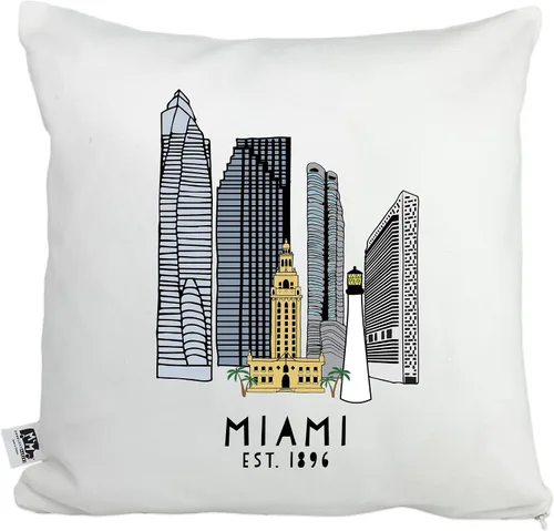 Vista 10 de Moonlight Makers, Downtown Atlanta, Decorative Pillow Case, 100% Cotton Canvas Pillowcase, Farmhouse Decor, Gift for Home, Original Design