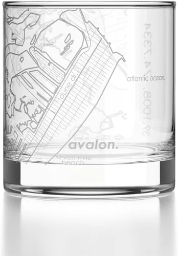 Vista 64 de Well Told Vaso de rocas grabado con mapa de Akron, Ohio, cristalería estilo antiguo (325ml, transparente) Vaso de bourbon grabado, regalos