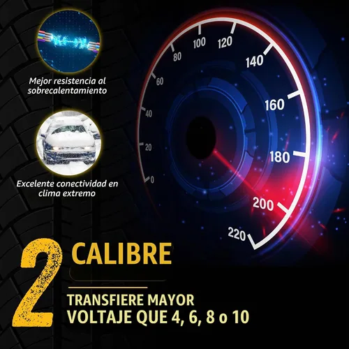 Vista 5 de GOODYEAR Cables de puente para trabajo pesado para batería de automóvil – Cables de refuerzo de calibre 2 de 16 pies con estuche de transporte