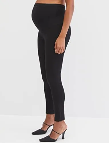 Vista 3 de Pantalón de maternidad cómodo súper elástico sobre el vientre ajustado casual para el trabajo Xs-3X