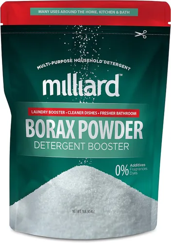Vista 9 de Milliard Borax - Potenciador de lavandería, limpiador multiusos puro, detergente en polvo (5 libras)