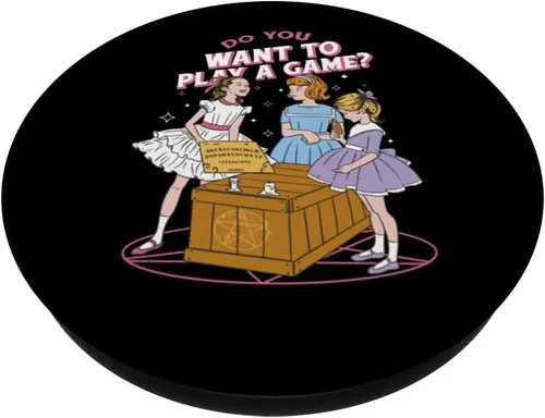 Vista 2 de Divertido tablero Ouija Wiccan Alt Grunge, ropa de moda espeluznante PopSockets intercambiables PopGrip