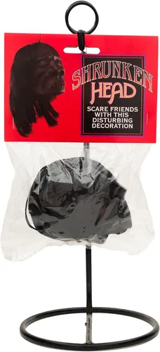 Vista 3 de Loftus Mini Shrunken Cabeza Colgante Halloween 3" Decoración Prop, Negro