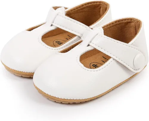 Vista 7 de Zapatos planos Mary Jane para bebé, zapatos de vestir de princesa para boda, suela antideslizante suave, zapatos para primeros pasos, para bebés