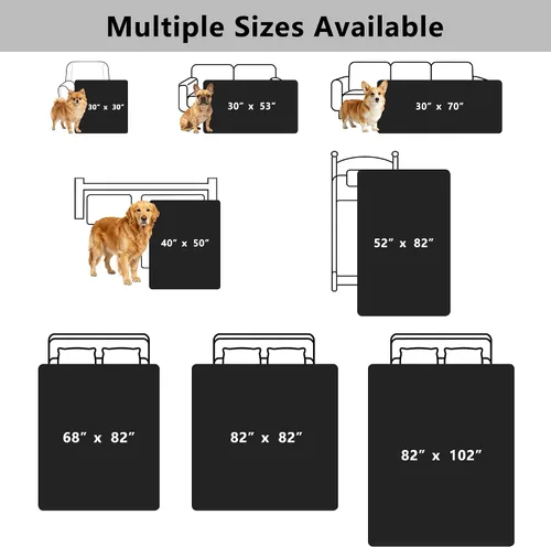 Vista 7 de Manta impermeable para perro, 30 x 30 pulgadas, fundas de sofá para mascotas pequeñas para sofá, silla, cama, protector de muebles de perros