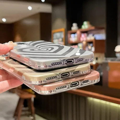 Vista 6 de Funda para iPhone 13 Pro Max, diseño de corazón de amor a la moda, a prueba de golpes, protección contra caídas de grado militar, delgada