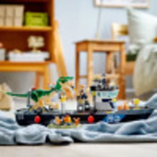 Vista 3 de LEGO Jurassic World Baryonyx Dinosaur Boat Escape 76942 Kit de construcción; juego de juguete genial para niños creativos; nuevo 2021 (308 piezas)