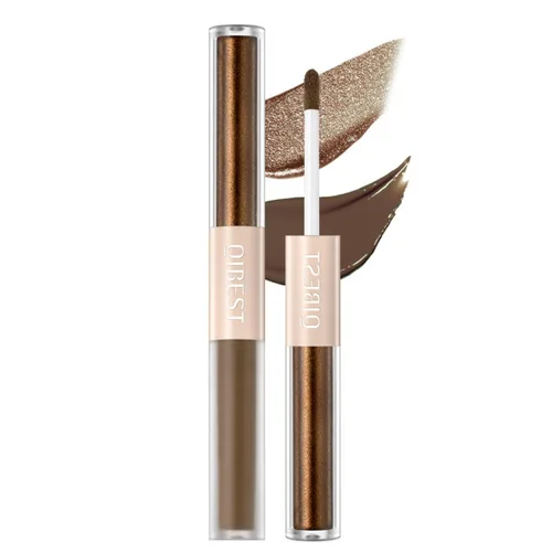 Vista 13 de Sombra de ojos líquida con purpurina brillante, maquillaje de larga duración, secado rápido (dorado metálico)