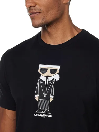 Vista 3 de Karl Lagerfeld Paris Kocktail Karl - Camiseta de manga corta con cuello redondo para hombre