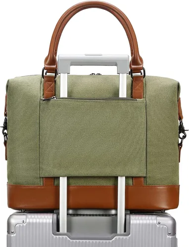 Vista 32 de BLUBOON Bolsas de viaje con cremallera, bolsa de lona para mujer, bolsa de fin de semana para mujer, bolsa de lona para llevar en la bolsa de lona