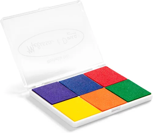 Vista 6 de Almohadilla con tinta de 6 colores para sellos, Melissa & Doug, Arcoíris estampado de 6