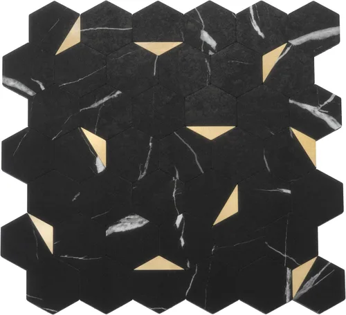 Vista 9 de Azulejo hexagonal para despegar y pegar (muestra de muestra: 5 x 4 pulgadas)