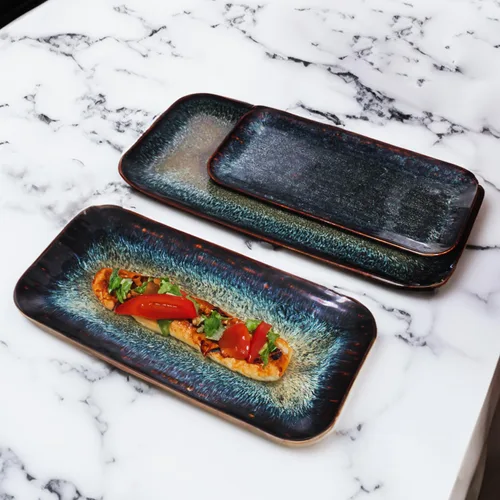 Vista 5 de Juego de platos de porcelana para cena, juego de 2, para fruta, postre, plato para aperitivos, pan, cupcake, ensalada - Apto para microondas