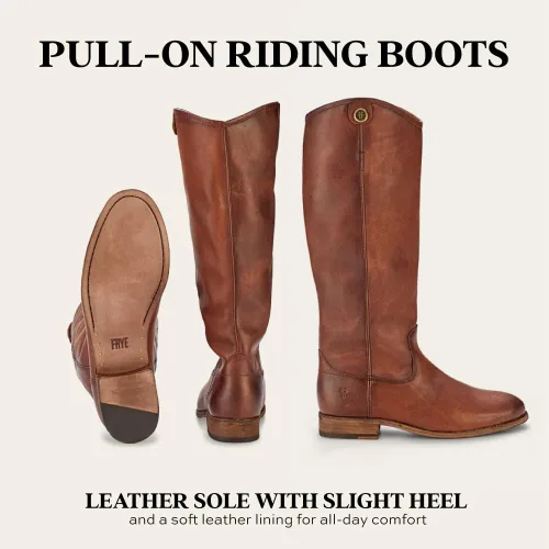 Vista 6 de Frye Melissa Button 2 - Botas altas con estilo ecuestre para mujer, hechas de cuero vintage y resistente con herrajes de metal antiguo y suela