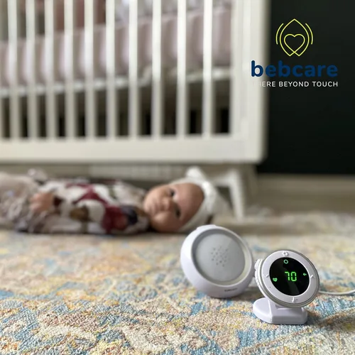 Vista 6 de Bebcare Hear Audio - Monitor de bebé con tecnología ultra baja de seguridad contra la radiación, sensor de respiración, luz nocturna y silenciador