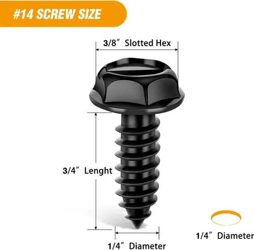 Vista 17 de GOOACC Juego de tornillos para placa de matrícula, tornillos de acero inoxidable con tuercas de nylon para sujetar placas de matrícula delanteras