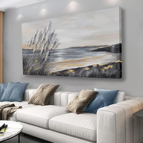 Vista 9 de Yuaxker Cuadros de árbol para decoración de pared, arte de pared verde, pintura de paisaje natural, arte estético moderno para sala de estar