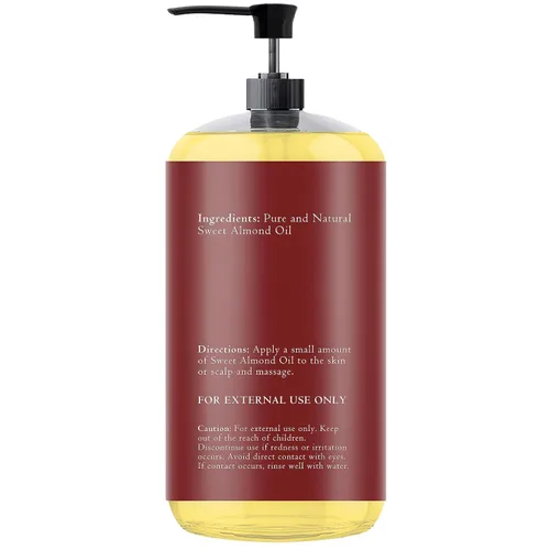 Vista 8 de Aceite de almendras Essentially KateS 16.9 fl oz - 100% puro y natural y prensado en frío