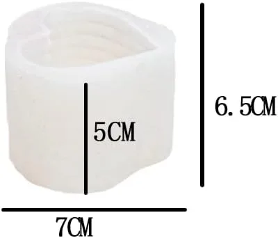 Vista 2 de 3 paquetes de moldes de vela en forma de corazón para bricolaje 3D de silicona para hacer velas de molde para hornear, molde de vela de jabón, molde