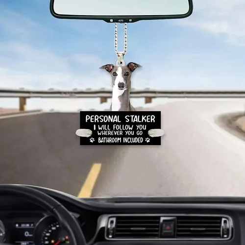 Vista 7 de Alaskan Malamute - Adorno colgante de coche para acechar personalmente, adorno de acrílico con nombre personalizado para perro, adorno de Navidad