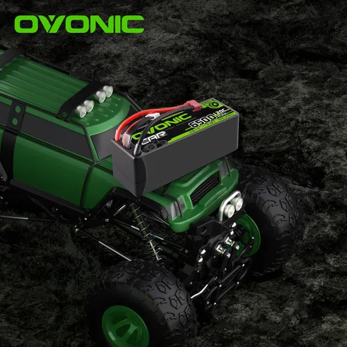 Vista 5 de OVONIC 4S LiPo Batería 14.8V 6500mAh 120C con enchufe en T para coche RC Camión RC Avión Helicóptero Barco Carreras RC Hobby (2 paquetes)