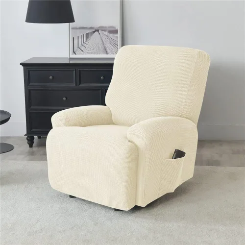 Vista 2 de LazyBoy - Funda de sofá reclinable jacquard, fundas elásticas antideslizantes para sillas reclinables, 4 piezas, protector de muebles para sillón