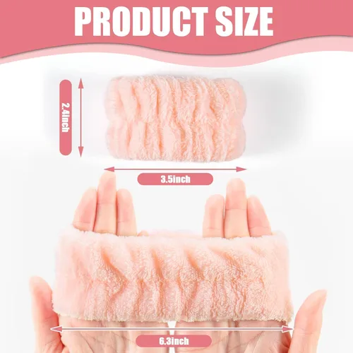 Vista 3 de 8 pulseras de microfibra Anmieciu para spa, toallas de muñeca para lavar la cara para evitar que el líquido se derrame por tus brazos