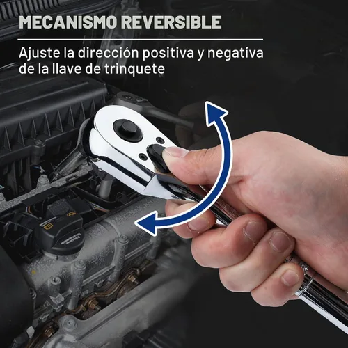 Vista 6 de WORKPRO Trinquete de accionamiento de 1/2 pulgada, llave reversible