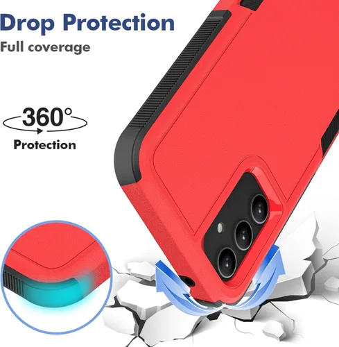 Vista 309 de Jeylly Compatible con Samsung Galaxy A22 5G Funda, Funda Samsung A22 5G con 2pcs protectores de pantalla de vidrio templado