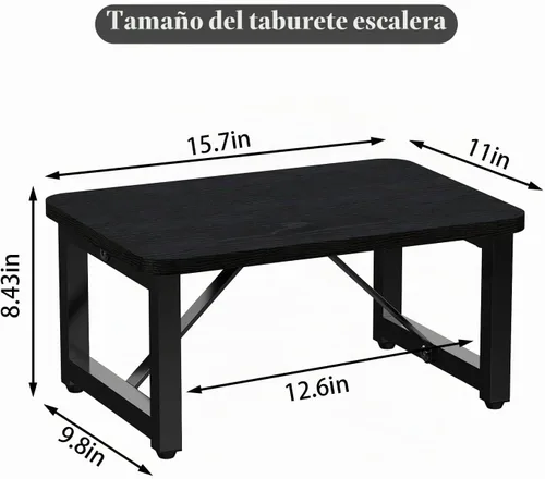 Vista 7 de YAKANJ Taburete Escalón, Taburete Escalón de Madera Resistente para Adultos Niños Pequeños, Taburete de Pie Resistente y Estable para Cocina Baño