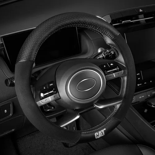 Vista 19 de Caterpillar Funda para volante ergonómica de dos tonos, agarre de piel suave.