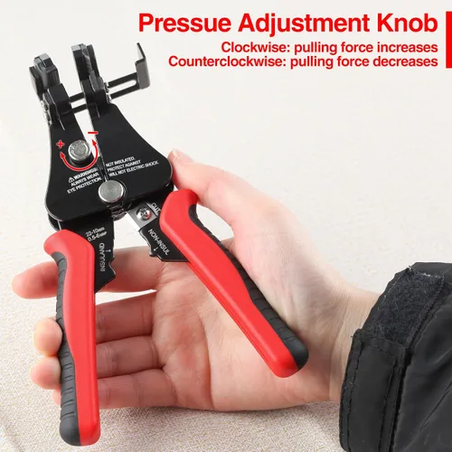 Vista 6 de SPEEDWOX Pelacables automático 3 en 1, herramienta de prensado de corte de pelado de cables, herramienta de prensado de cables universal de mano