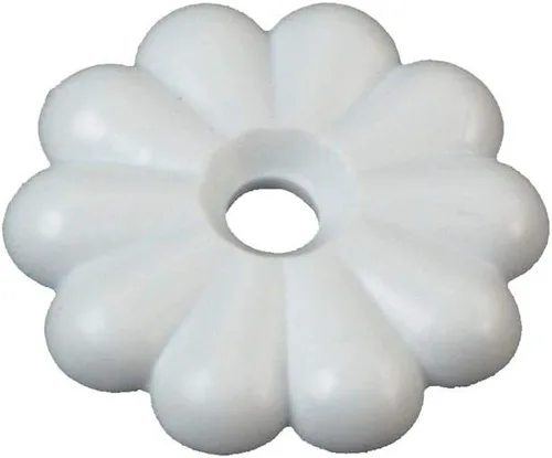 Vista 2 de RV Designer H611, Arandelas con roseta con tornillos #6, transparentes, 14 por paquete, herrajes interiores Claro