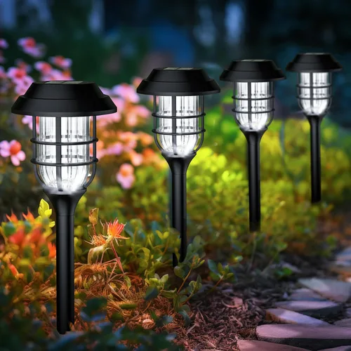 Vista 11 de SOLPEX Luces solares para caminos, impermeables, para exteriores, color Blanco cálido