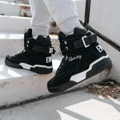 Vista 4 de PATRICK EWING ATHLETICS 33 HI Gamuza NegraBlanco OG