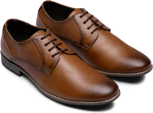 Vista 3 de Vostey Zapatos de vestir para hombre, zapatos Oxford formales, zapatos clásicos con cordones Derby