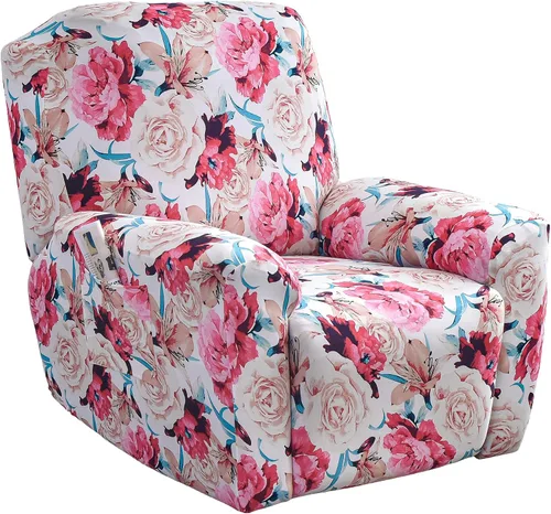 Vista 14 de Fundas elásticas para sillas reclinables, 4 piezas, estampado Lazyboy, funda de elastano suave para silla reclinable, protector de muebles