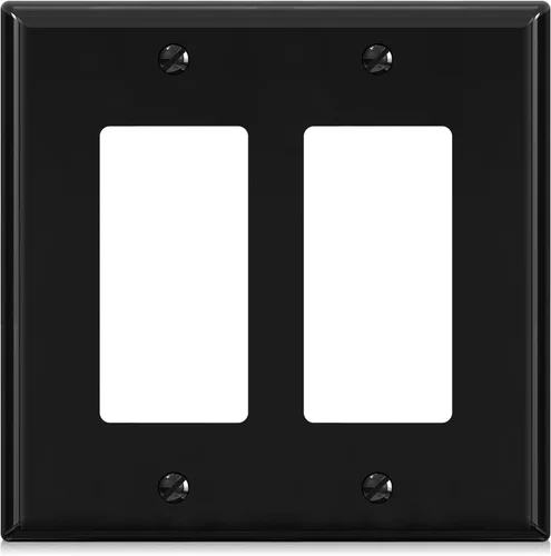 Vista 28 de ELEGRP Placa de pared decorativa para receptáculo, cubiertas decorativas de 1 gang de tamaño mediano, placas frontales de policarbonato irrompibles