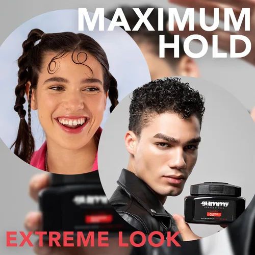Vista 9 de Gummy Gel profesional para el cabello para hombres y mujeres – Gel de peinado de fuerte sujeción para looks de espalda resbaladiza, rizos, trenzas