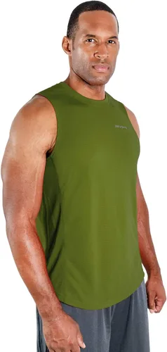 Vista 4 de DEVOPS 3 Pack Men's Muscle Shirts Sleeveless Dri Fit Gym Workout Tank Top