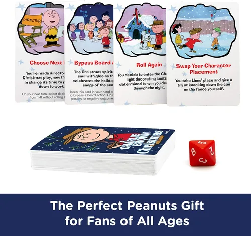 Vista 4 de Aquarius Charlie Brown - Juego de mesa de viaje de Navidad, divertido para niños y adultos, mercancía y coleccionables de cacahuetes con licencia