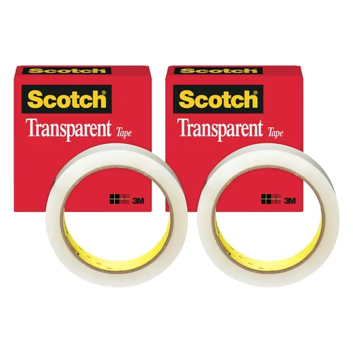 Vista 12 de Scotch Cinta Transparente, 1 in x 2592 in, 1 Rollo