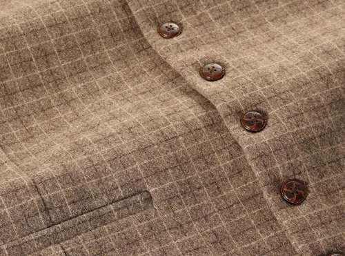 Vista 129 de Gioberti Chaleco de tweed formal de 6 botones para hombres